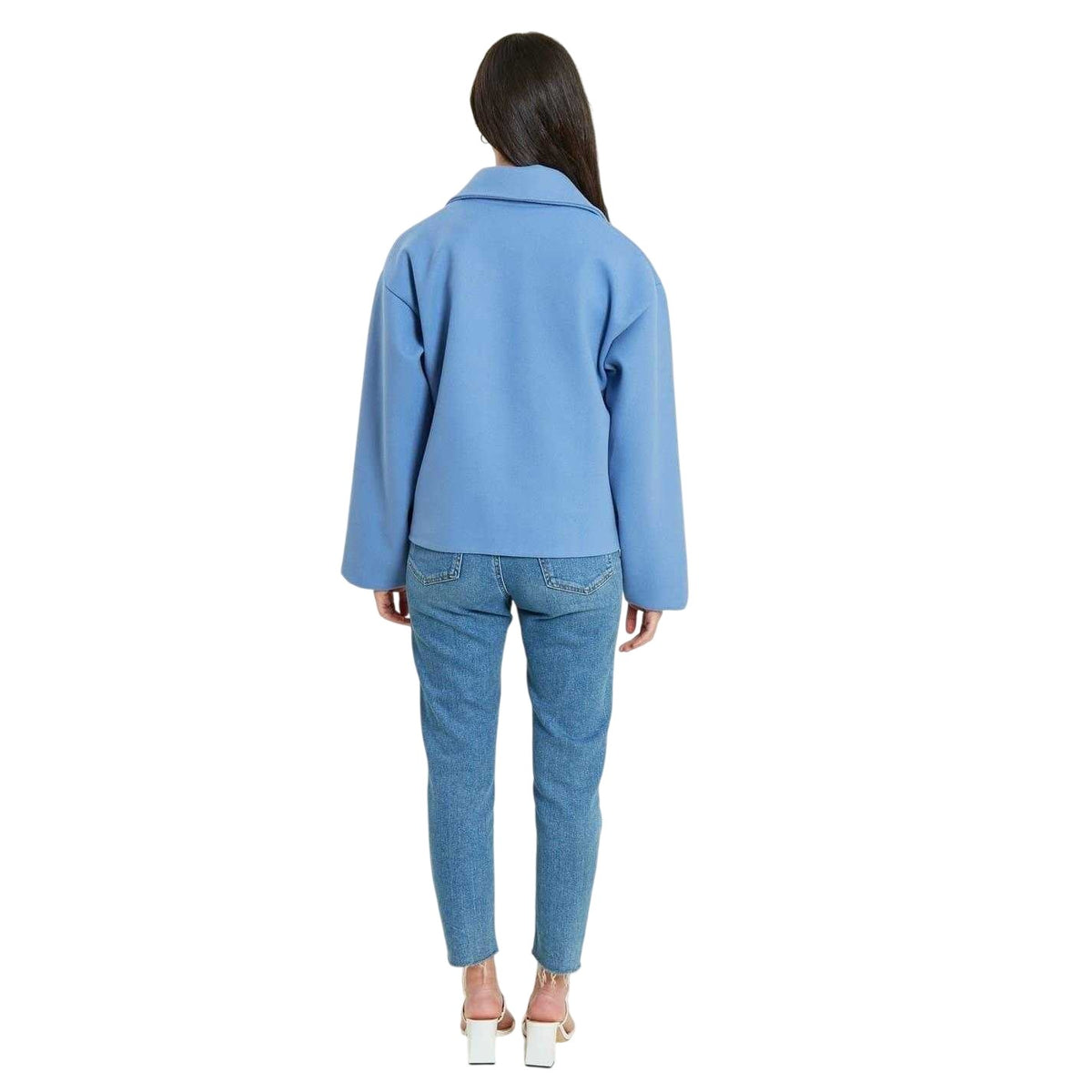 Powder Blue - Lifestyle - Be You Womens-Ladies Short Tailored Jacket