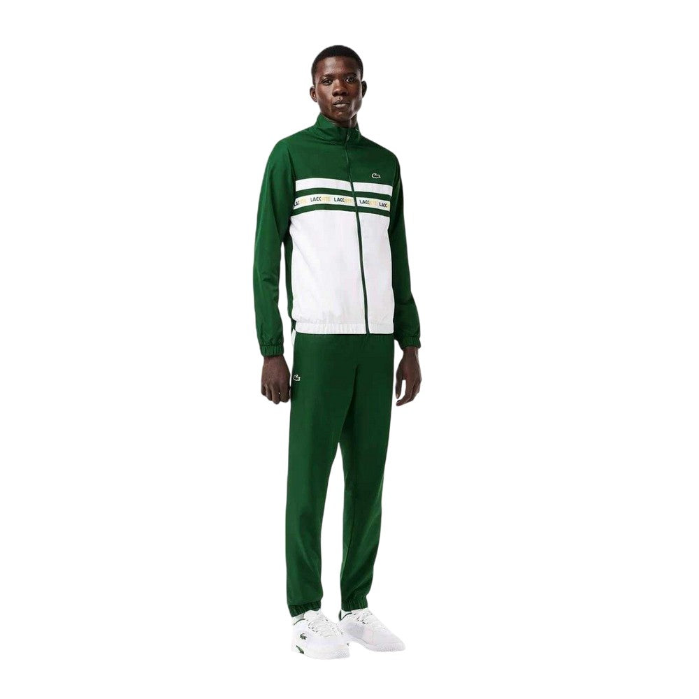 Green-White - Side - Lacoste Mens Tennis Tracksuit Set