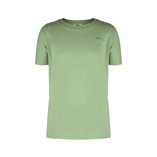 Pastel Green - Front - Slazenger Boys Plain Cotton T-Shirt