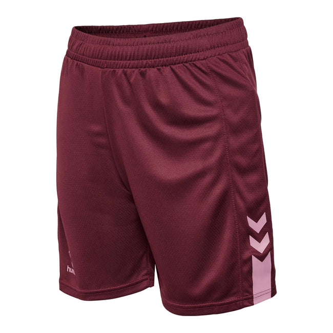 Maroon - Front - Hummel Childrens-Kids Polyester Shorts