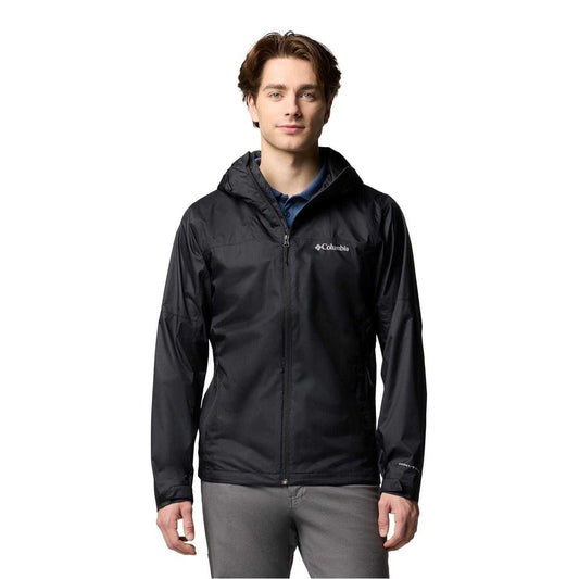 Black - Front - Columbia Mens Zip Pocket Raincoat