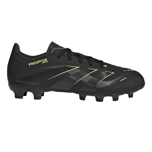 Black-Carbon-Lemon - Front - Predator Childrens-Kids Predator League Cleated Firm Ground Football Boots