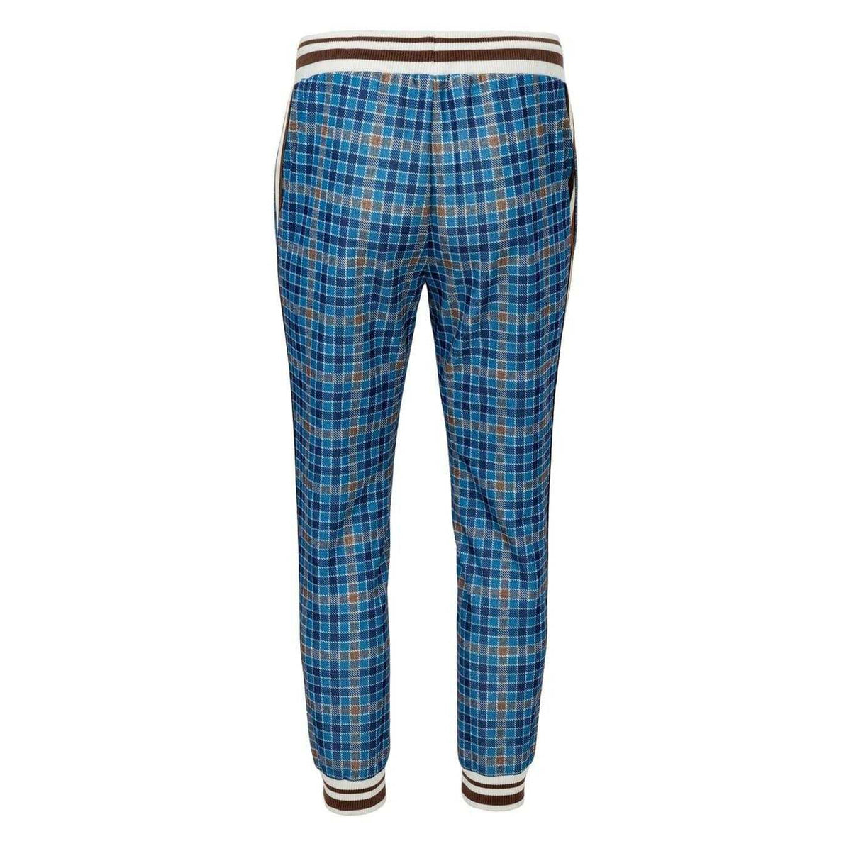 Navy - Pack Shot - Lonsdale Mens Check Plaid Tracksuit