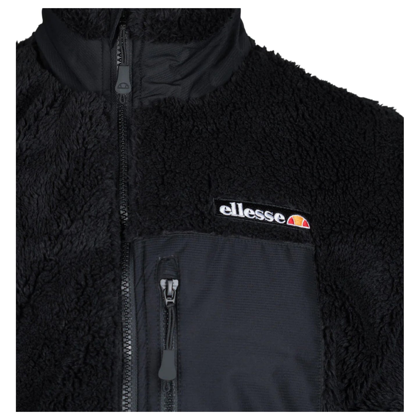 Black - Side - Ellesse Mens Cervacol Fleece Jacket