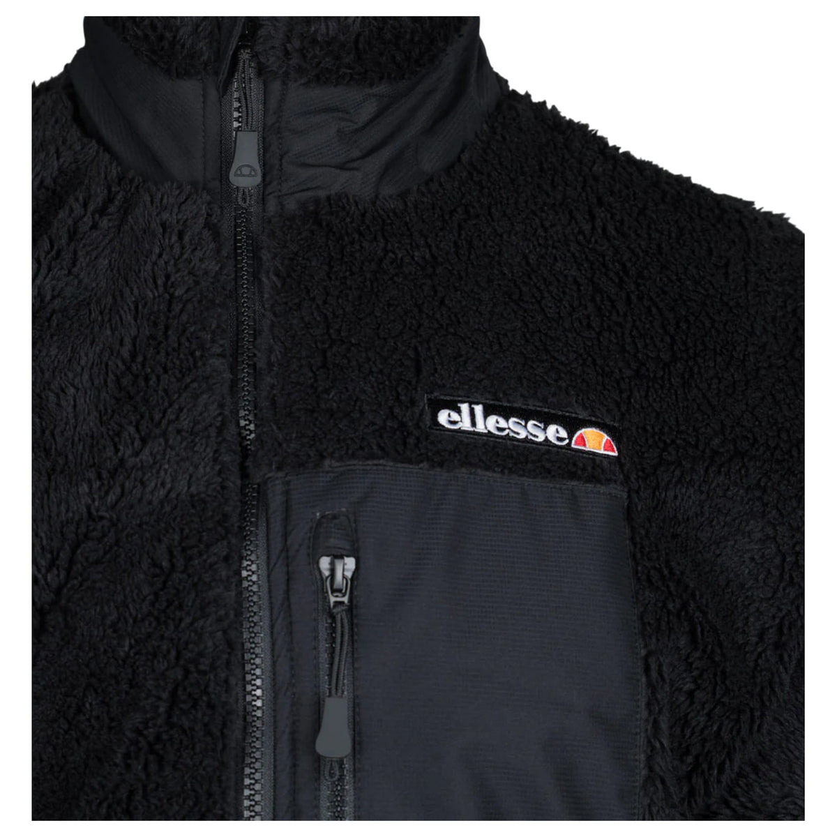 Black - Side - Ellesse Mens Cervacol Fleece Jacket