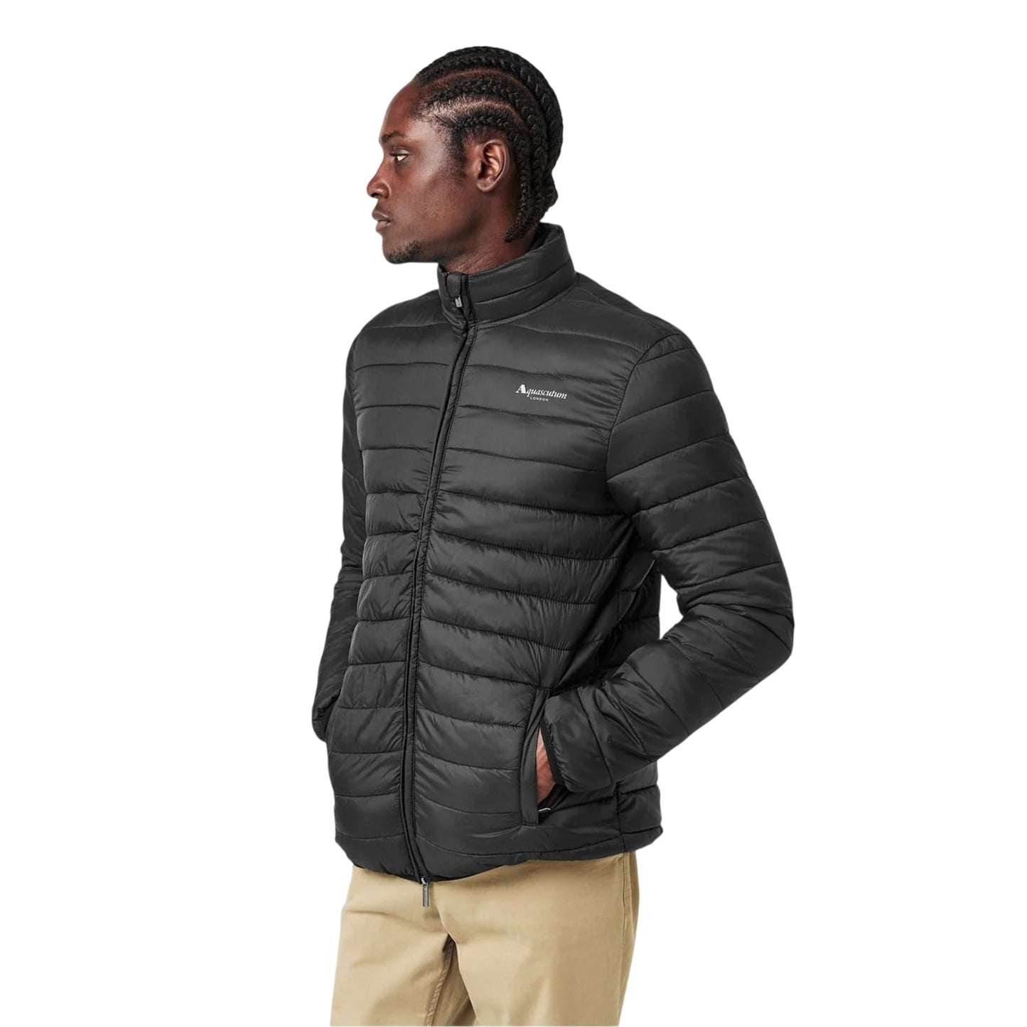 Black - Lifestyle - Aquascutum Mens Puffer Jacket