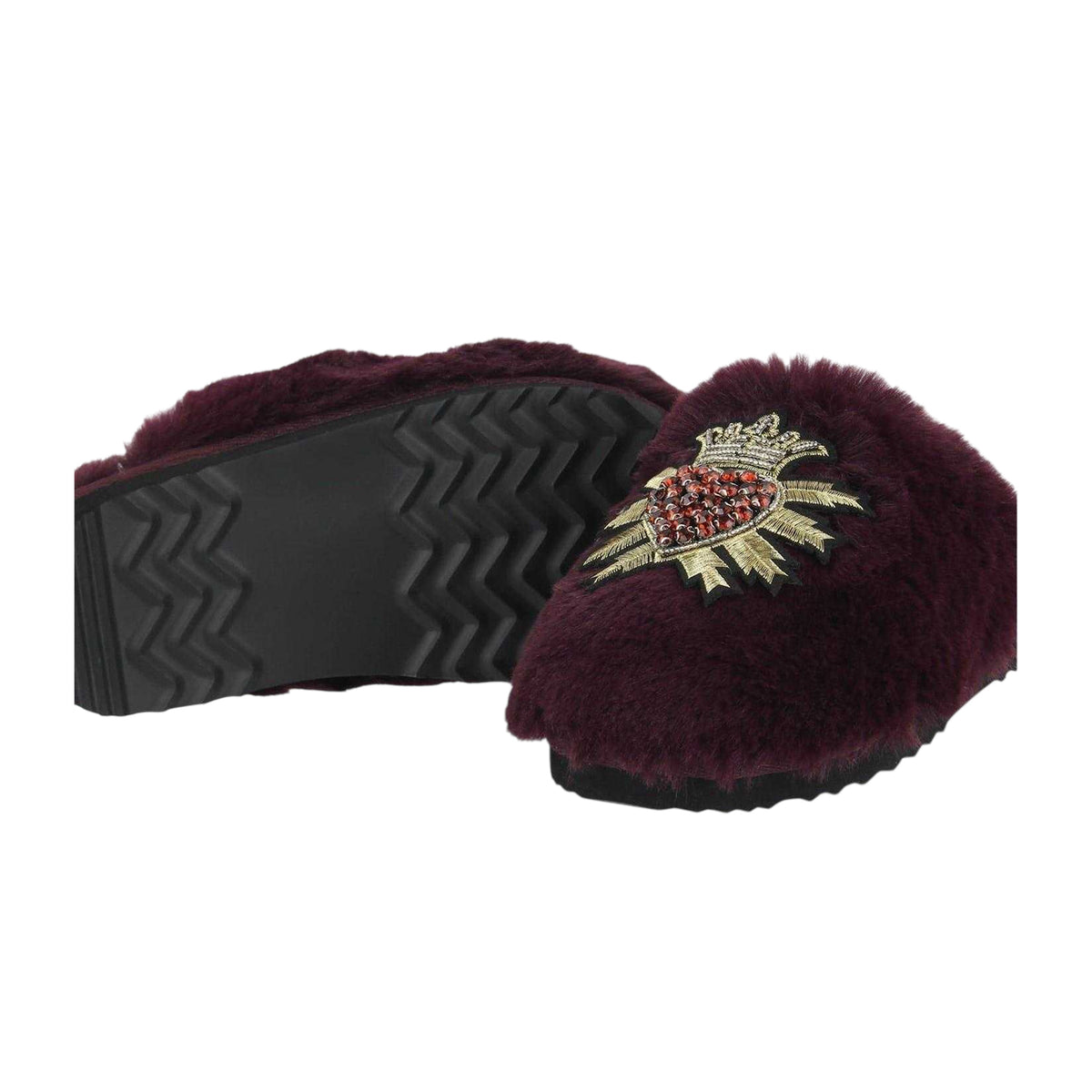 Purple Heart - Lifestyle - Biba Womens-Ladies Faux Fur Slippers