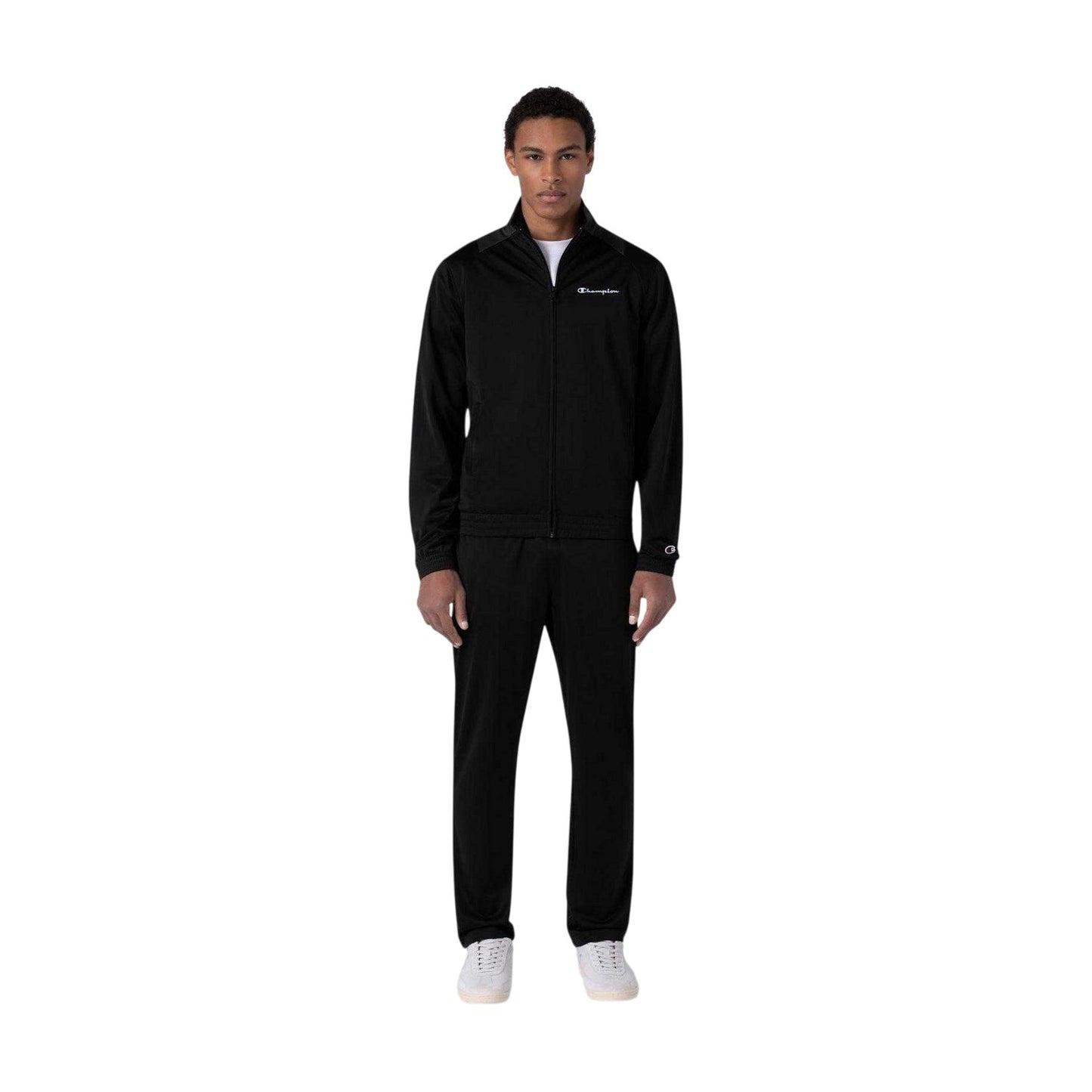 Black - Lifestyle - Champion Mens Logo Polyester Tracksuit
