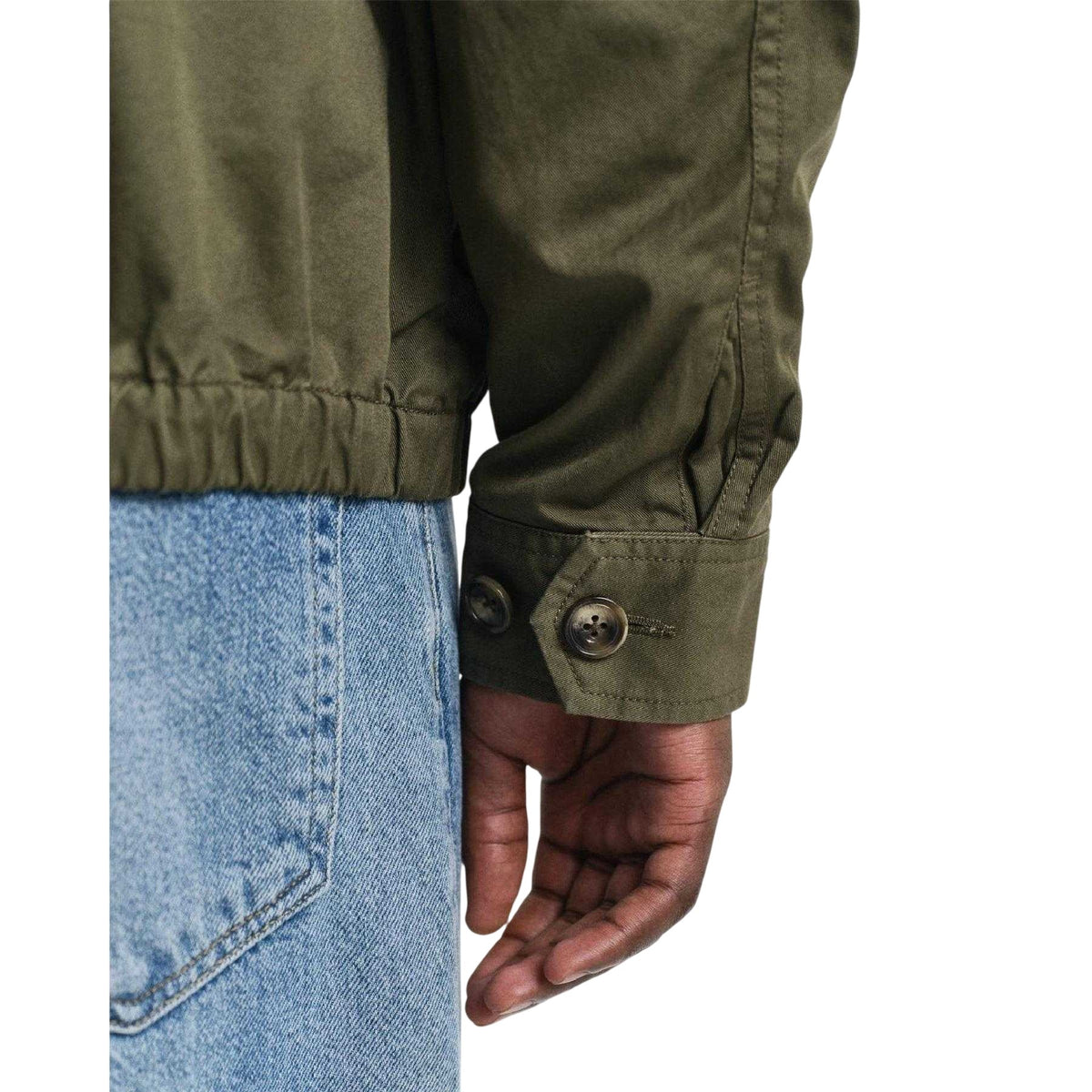Green - Lifestyle - Gant Mens Windcheater Cotton Twill Water Repellent Regular Jacket