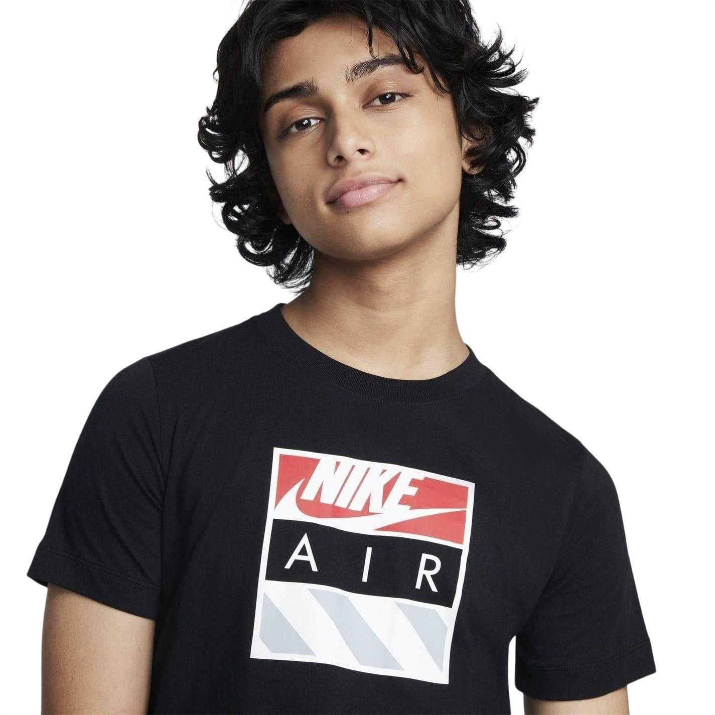 Black - Side - Nike Mens Air Box Logo Regular T-Shirt