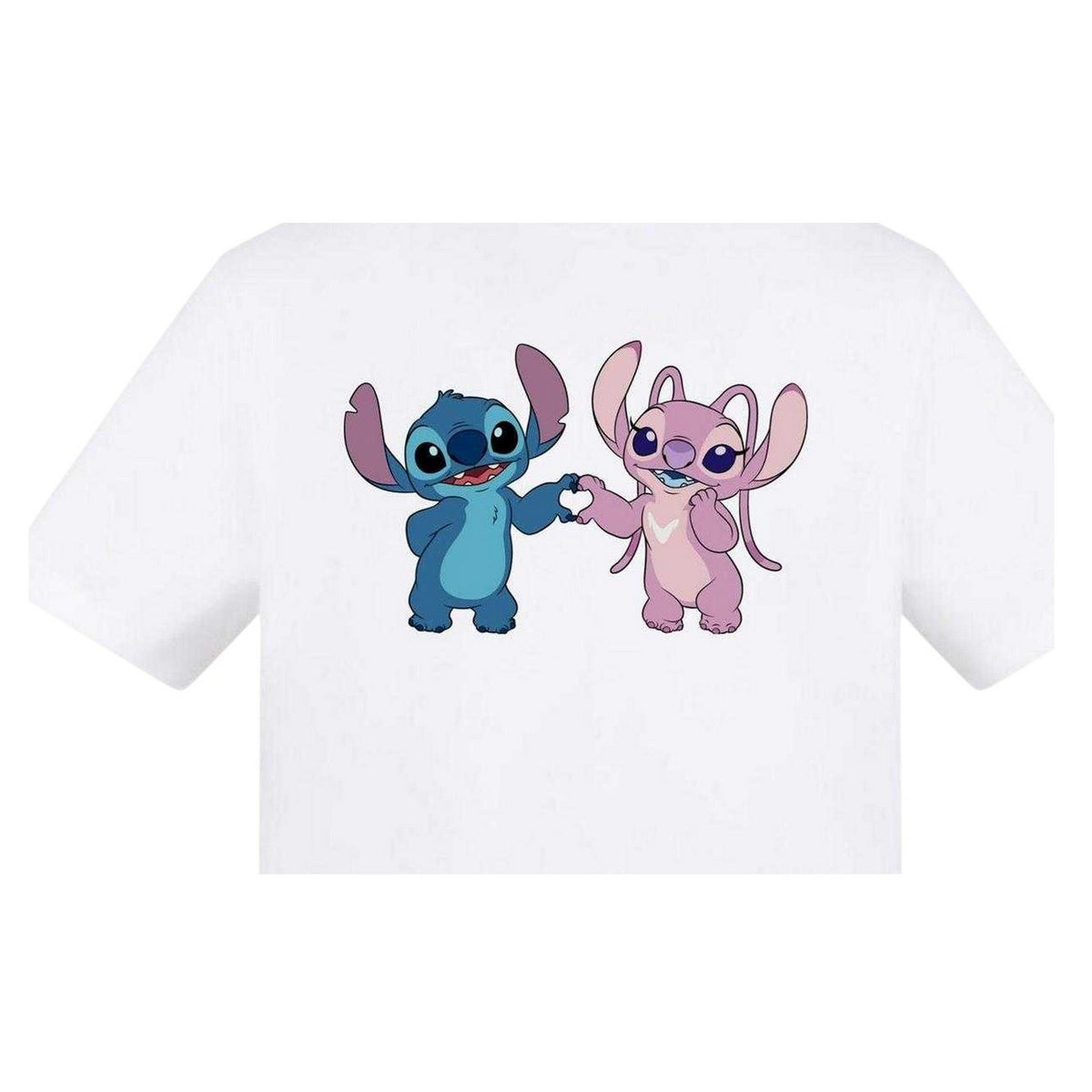 White - Side - Lilo & Stitch Childrens-Kids Angel Heart T-Shirt
