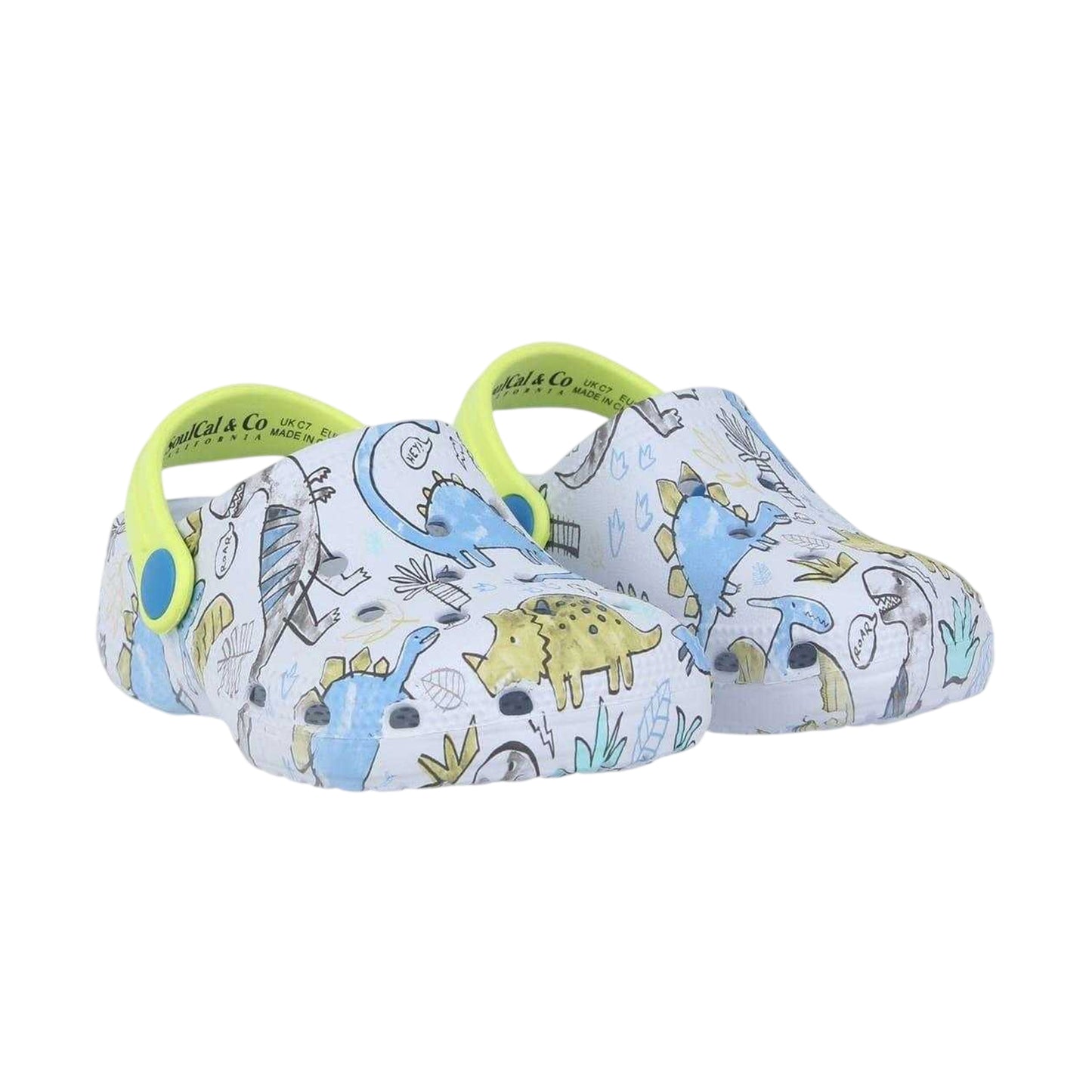 Green - Pack Shot - SoulCal Childrens-Kids Dinosaur Clogs