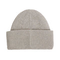 Grey - Back - Boss Laura Plain Ribbed Beanie