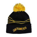 Black-Yellow - Front - New Era Mens NBA City Edition Golden State Warriors Knitted Bobble Beanie