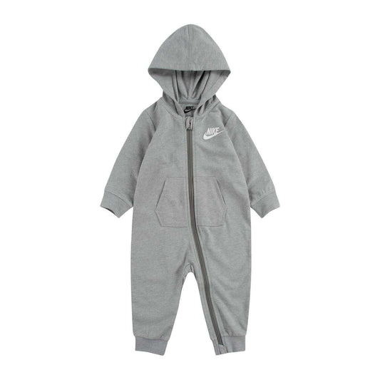 Grey - Front - Nike Baby Futura Hooded Overalls