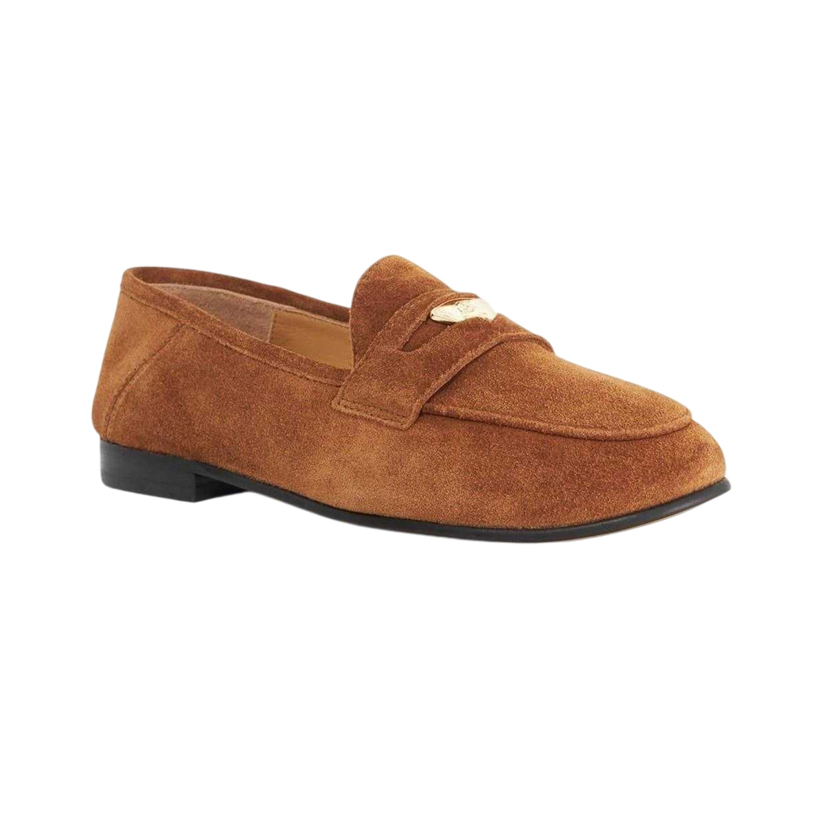 Dark Tan - Lifestyle - Dune London Womens-Ladies Greek Leather Low Heel Penny Loafers