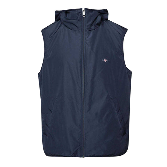 Blue - Front - Gant Mens Sleeveless Gilet