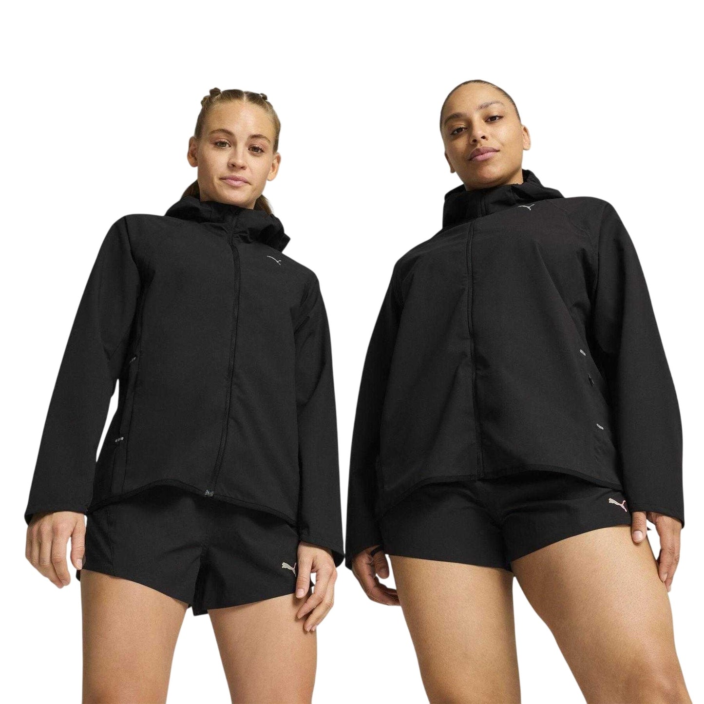Puma Black - Pack Shot - Puma Womens-Ladies RainCell Running Jacket