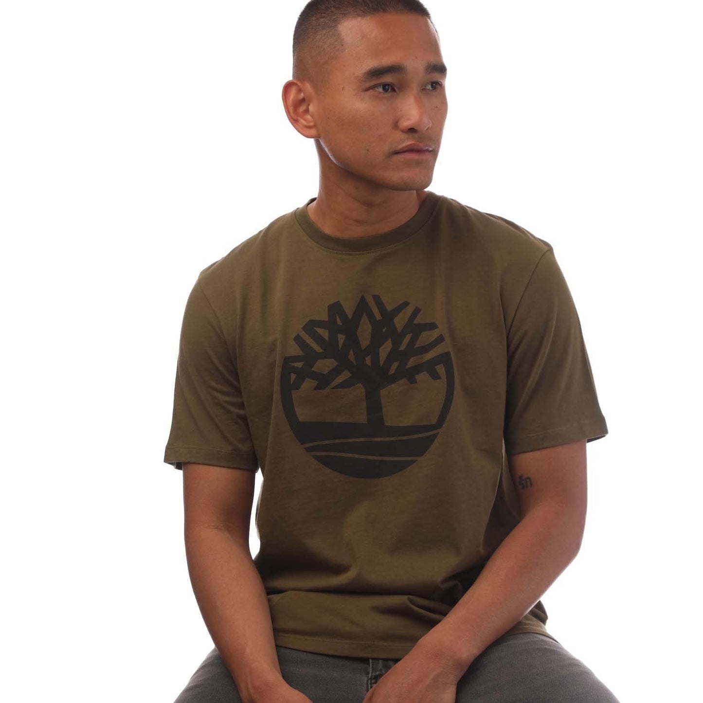 Olive - Lifestyle - Timberland Mens Kennebec River Logo T-Shirt