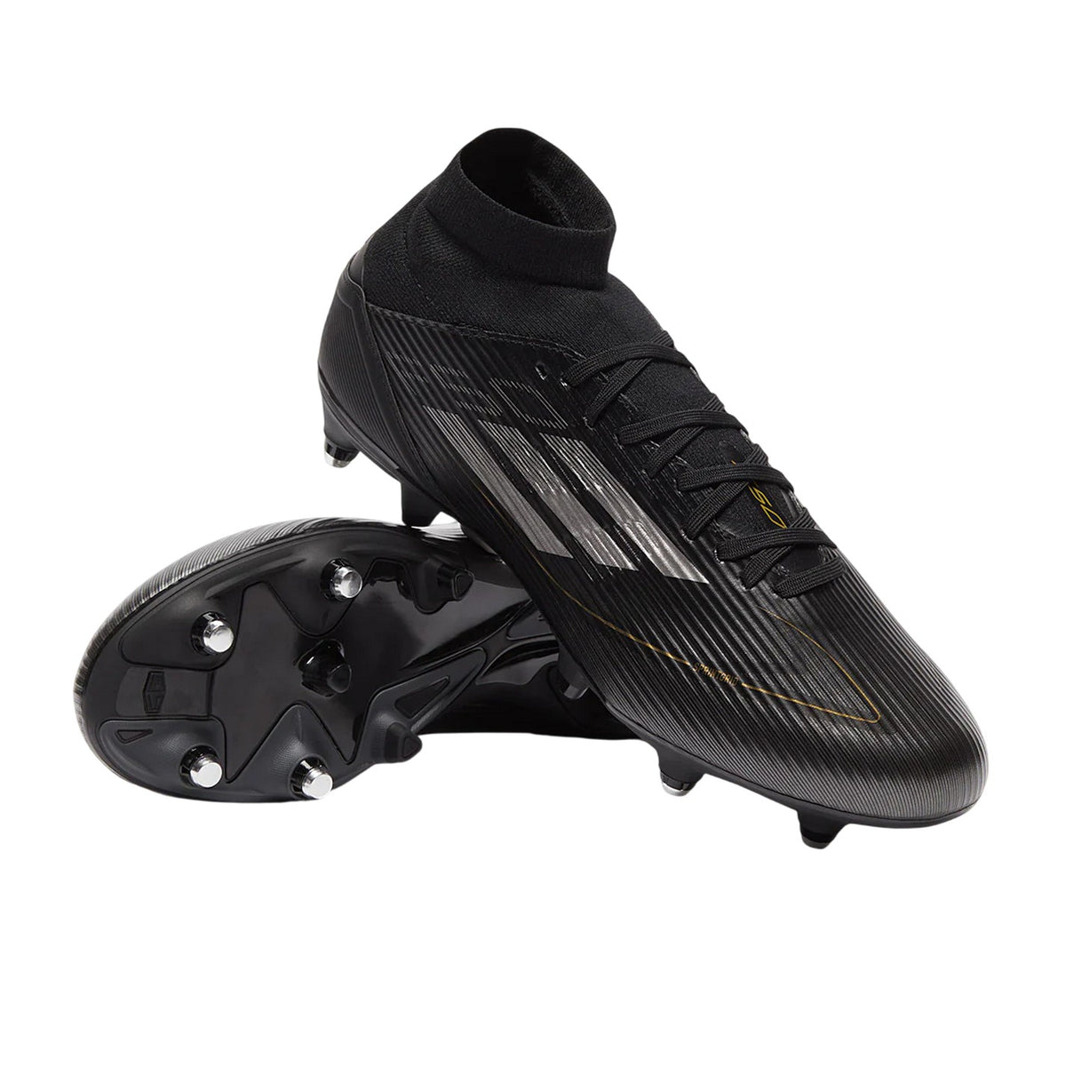 Black-Silver - Pack Shot - Adidas Mens F50 League Soft Ground Football Boots