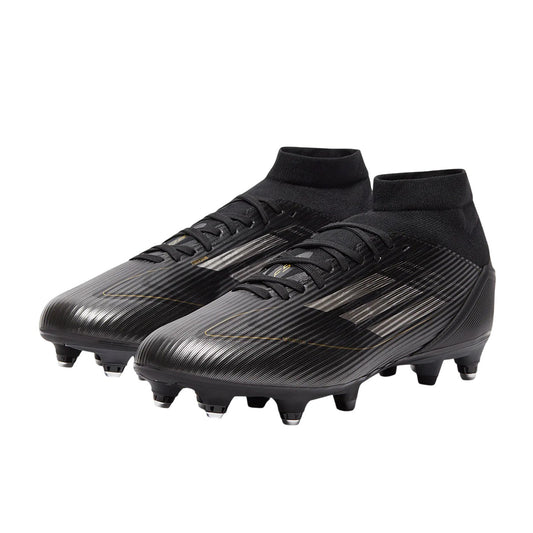 Black-Silver - Front - Adidas Mens F50 League Soft Ground Football Boots