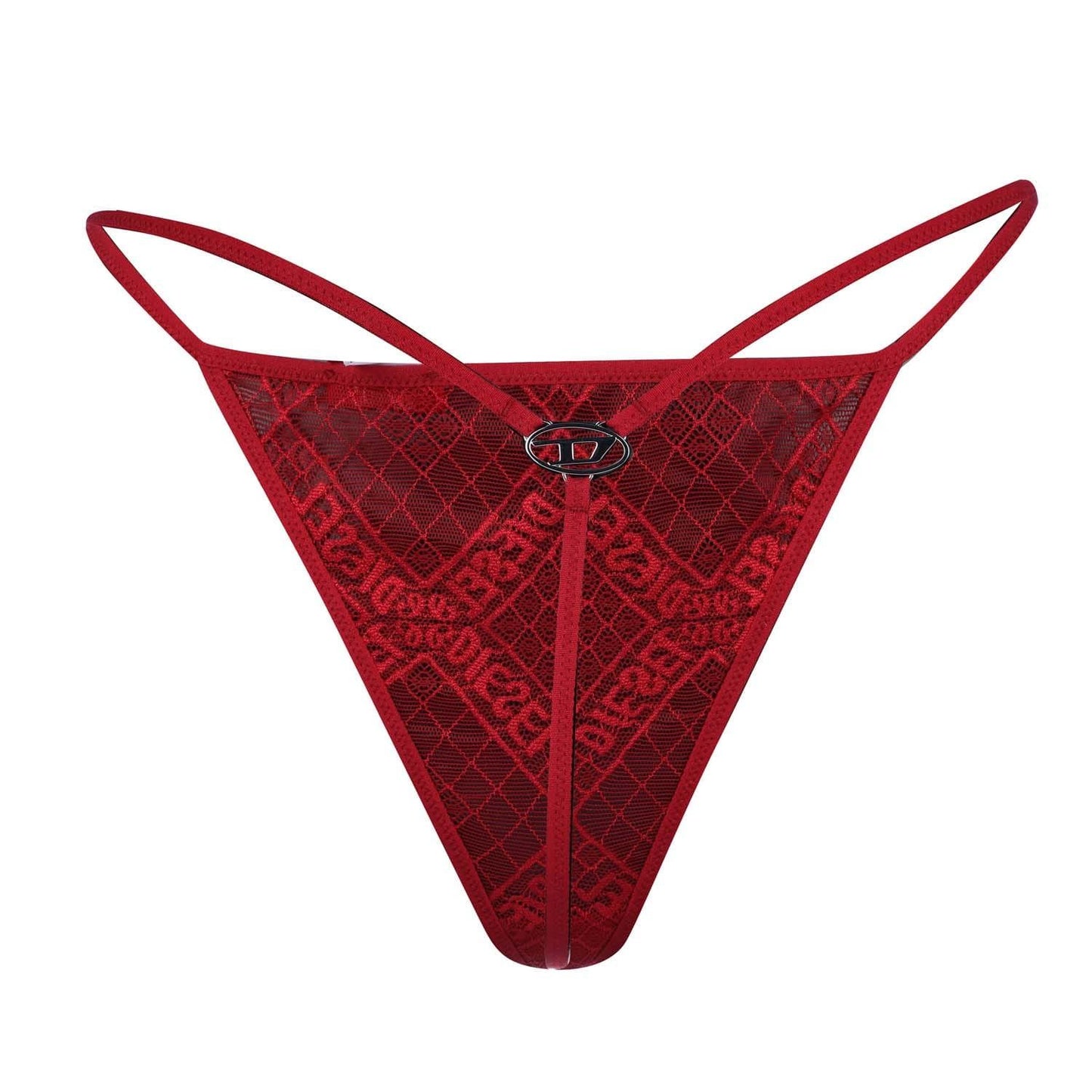 Red-Black - Back - Diesel Womens-Ladies UFST-D-String String Thong