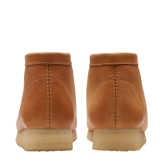 Brown - Back - Clarks Mens Wallabee Suede Boots