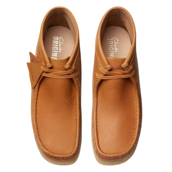 Brown - Close up - Clarks Mens Wallabee Suede Boots