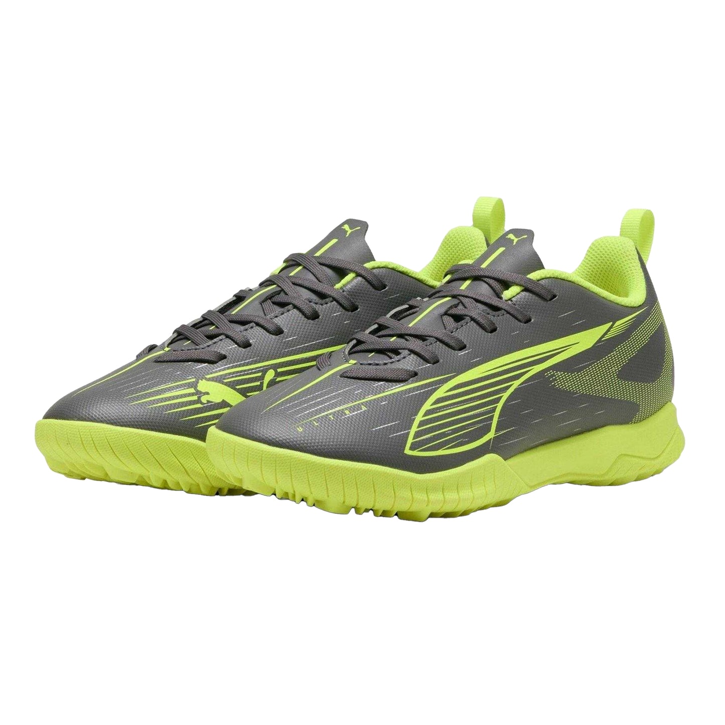 Silver - Pack Shot - Puma Childrens-Kids Ultra 5 Play TT Turf Training Football Boots