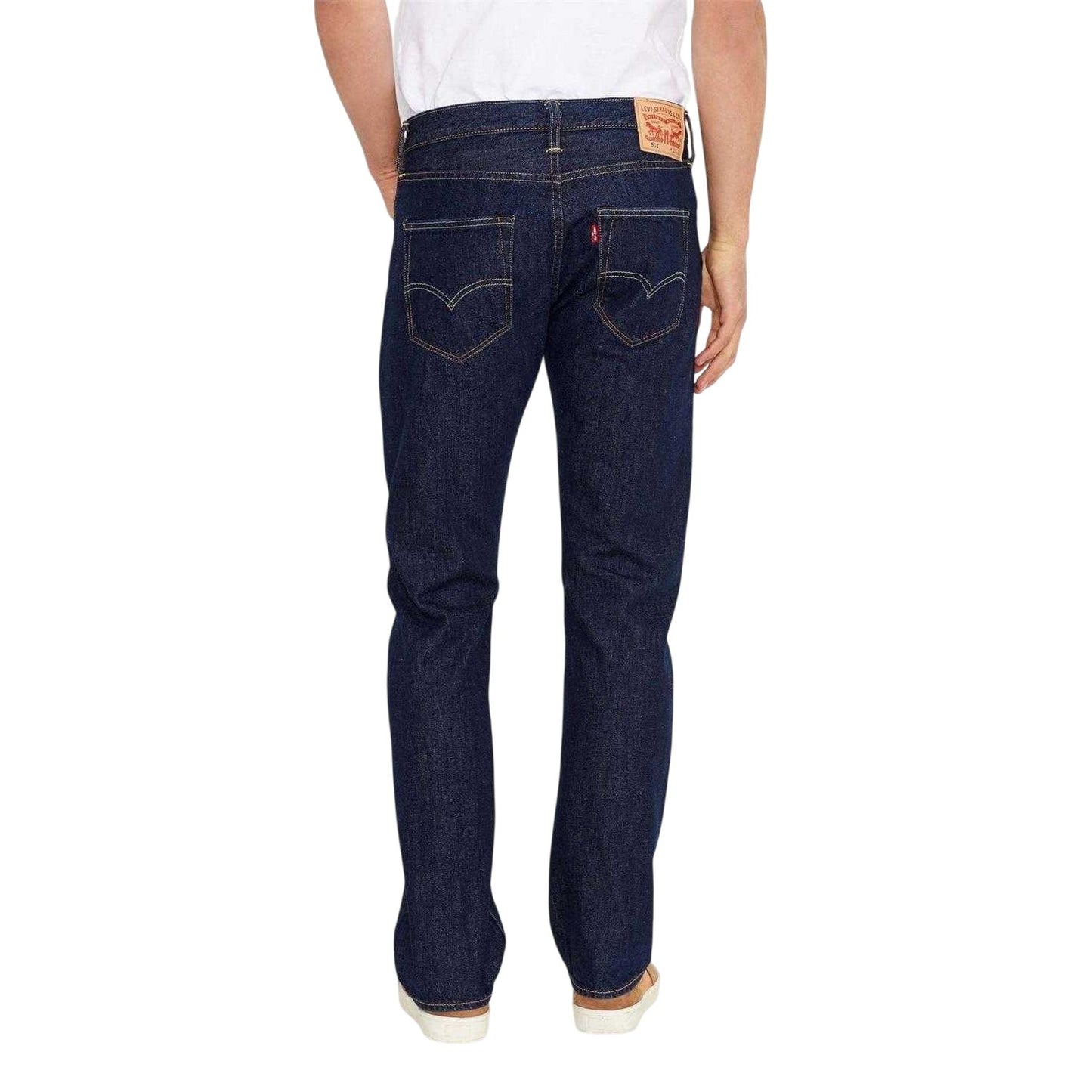 One Wash - Pack Shot - Levis Mens 501 Original Straight Jeans