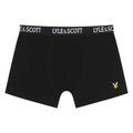 Dark Grey-Black-Burgundy - Back - Lyle & Scott Boys Core Boxer Shorts (Pack of 3)