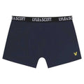 Royal Blue-Light Blue-Navy - Back - Lyle & Scott Boys Core Boxer Shorts (Pack of 3)