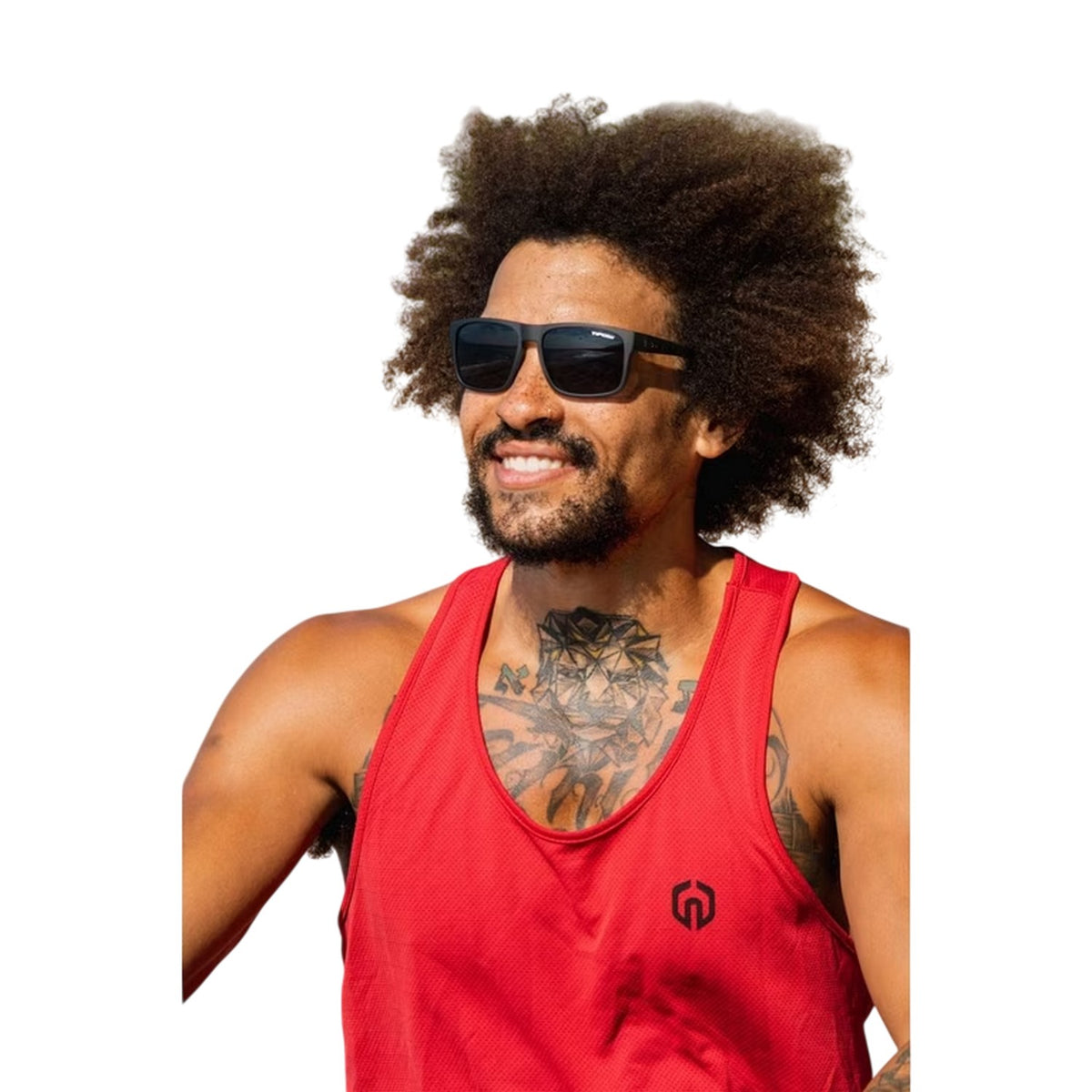 Black - Side - Tifosi Mens Microfibre Polarised Sunglasses