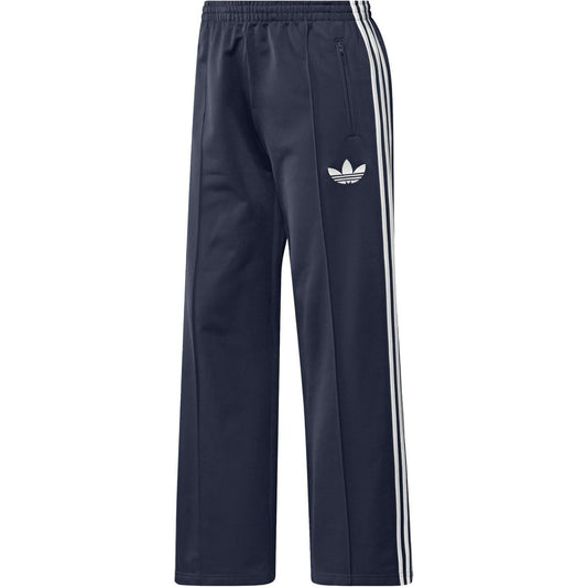Night Indigo - Front - Adidas Womens-Ladies Firebird Polyester 3 Stripes Loose Tracksuit Bottoms