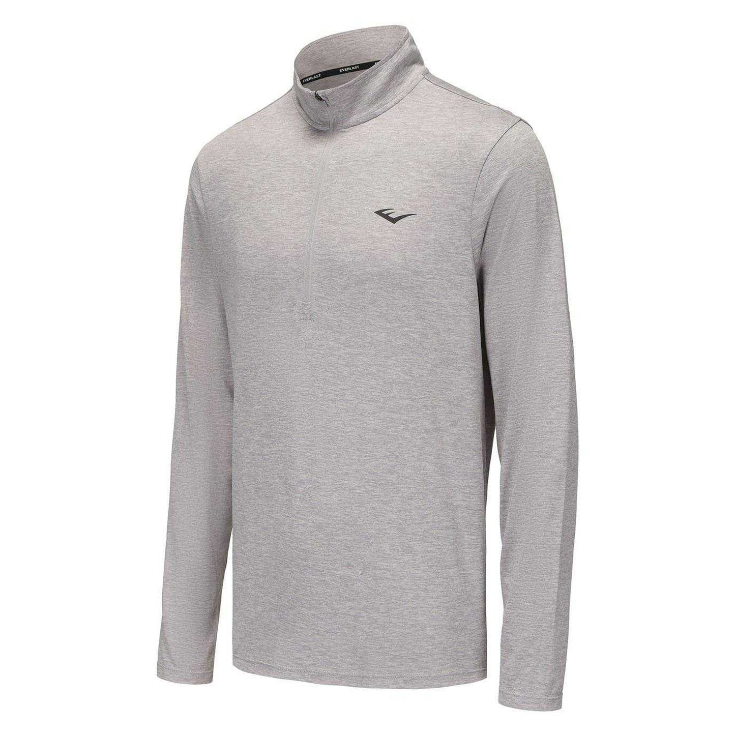 Grey Marl - Side - Everlast Mens Mock Neck Regular Long-Sleeved Top