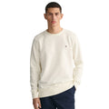 White - Side - Gant Unisex Adult Archive Shield Embroidered Crew Neck Sweatshirt