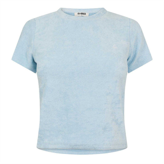 Blue - Front - 4th & Reckless Womens-Ladies Livia Terrycloth Crop Top