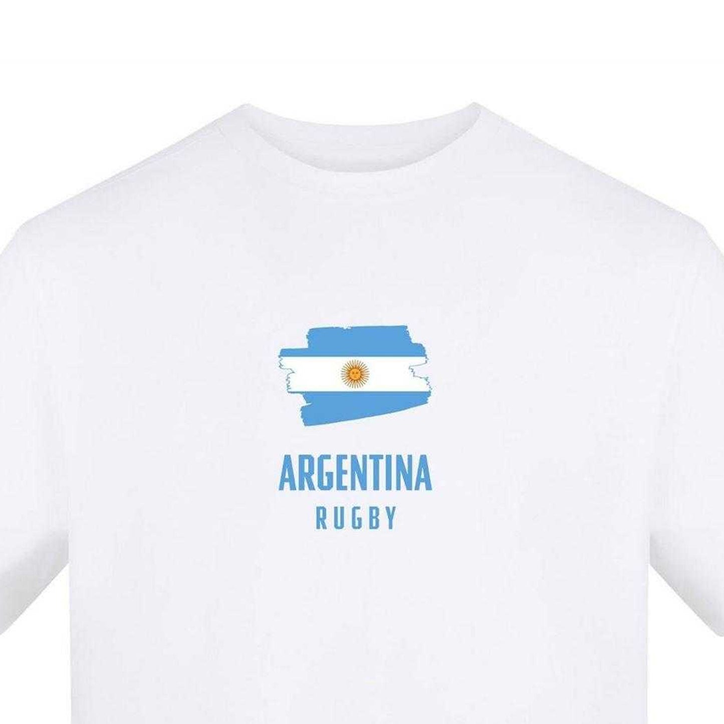 White-Light Blue - Side - AWD Mens Argentine Flag Rugby T-Shirt