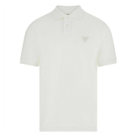 White - Front - Guess Mens Manfredi Polo Shirt