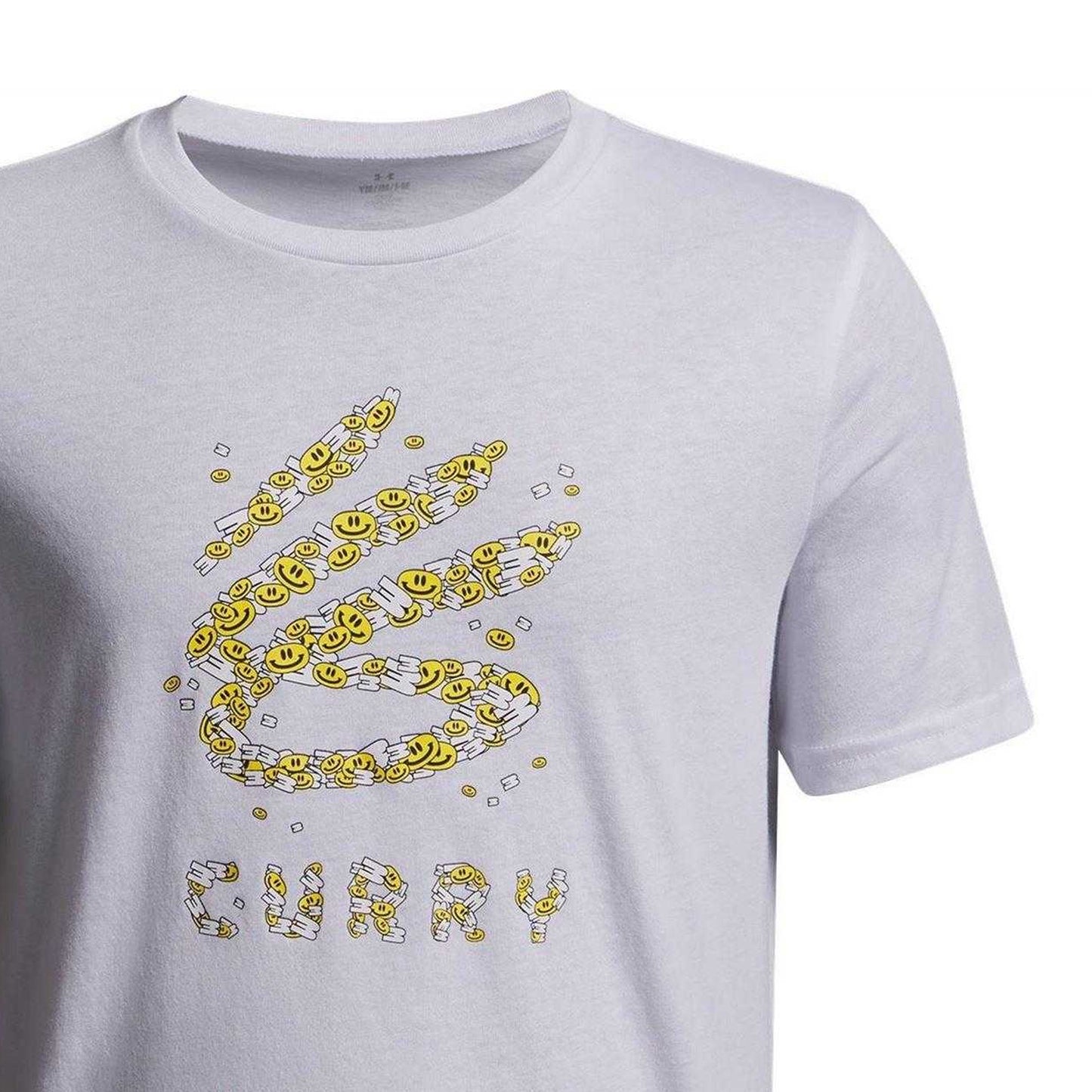 White - Side - Under Armour Boys Curry T-Shirt