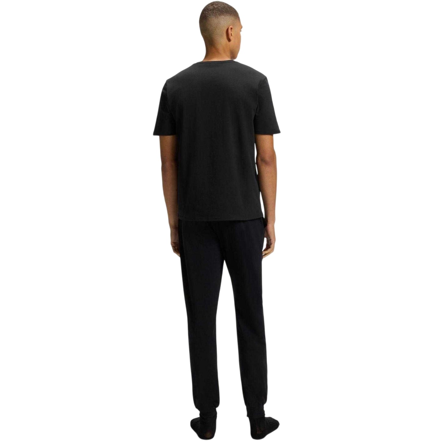 Black - Close up - Boss Mens Logo Polycotton Regular T-Shirt