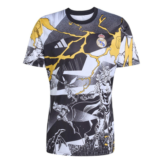 White-Black - Front - Marvel Mens Real Madrid CF T-Shirt