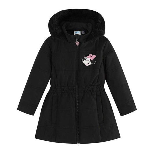 Black - Front - Disney Girls Minnie Mouse Parka