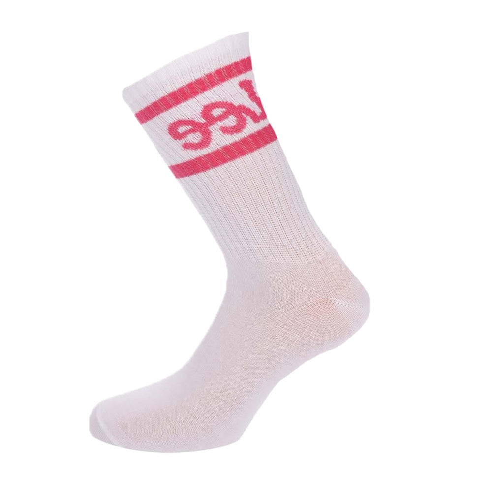 Red-Blue-Green - Side - Lee Womens-Ladies Logo Crew Socks (Pack of 3)