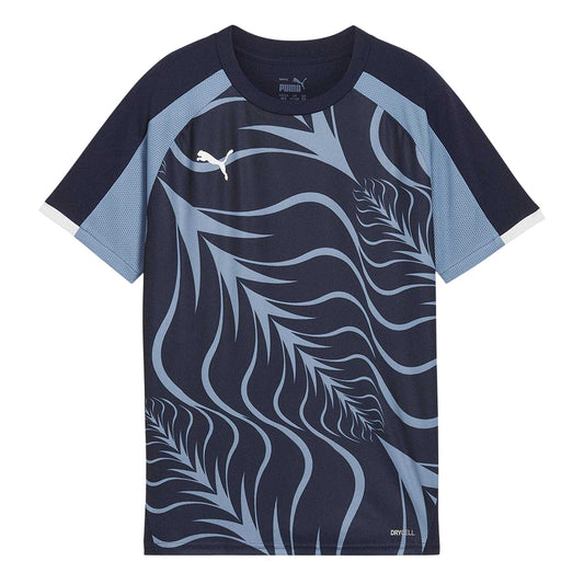 Navy - Front - Puma Childrens-Kids Individual Liga Graphic Print T-Shirt