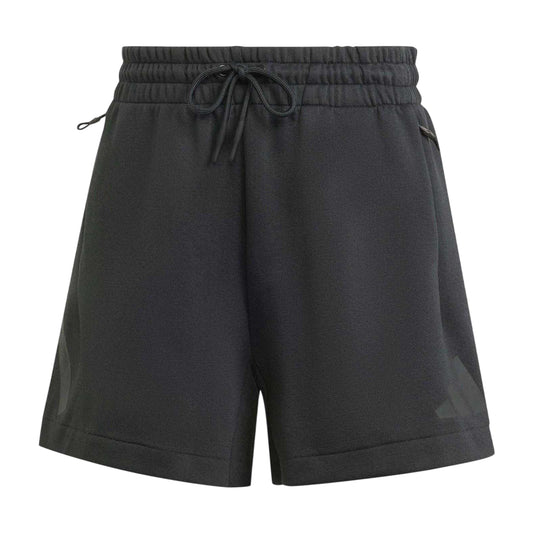 Black - Front - Adidas Womens-Ladies Z.N.E. Tonal Logo Shorts