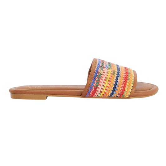 Multicoloured - Front - Dune London Womens-Ladies Lillsie Braided Flat Sandals