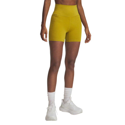 Mustard - Front - Under Armour Womens-Ladies Meridian Fitted Compression Shorts