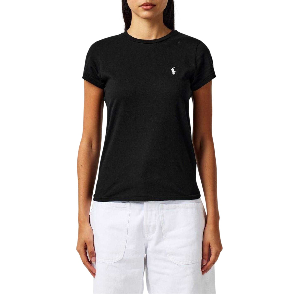 Black - Lifestyle - Ralph Lauren Womens-Ladies Jersey T-Shirt