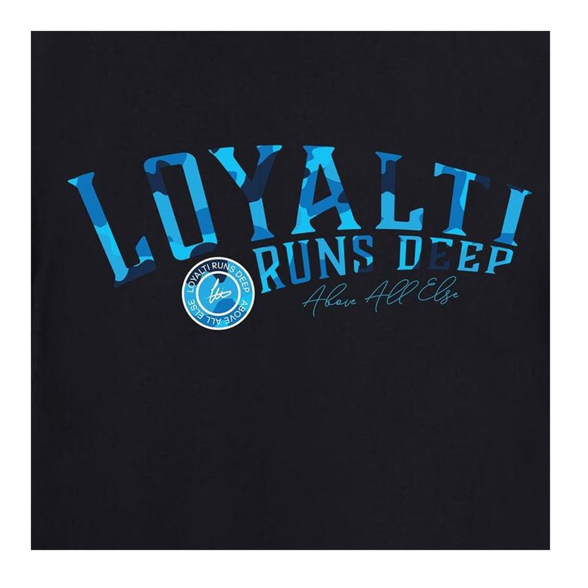 Black - Side - Loyalti Unisex Adult Big Logo T-Shirt